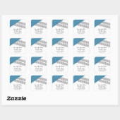 Blauwe geometrische streep slaat de Sticker Datum (Vel)