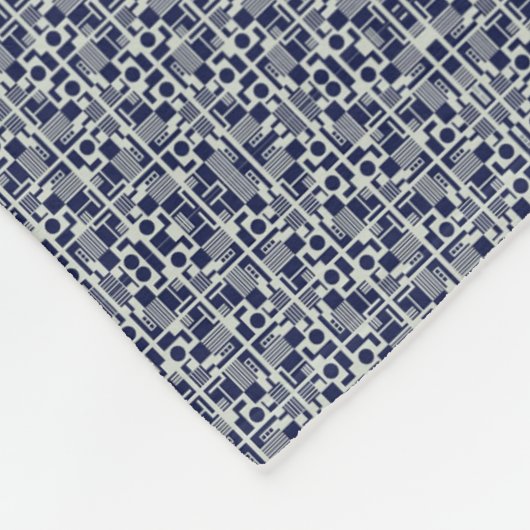 Blauwe geometrische tech deken (Hoek)