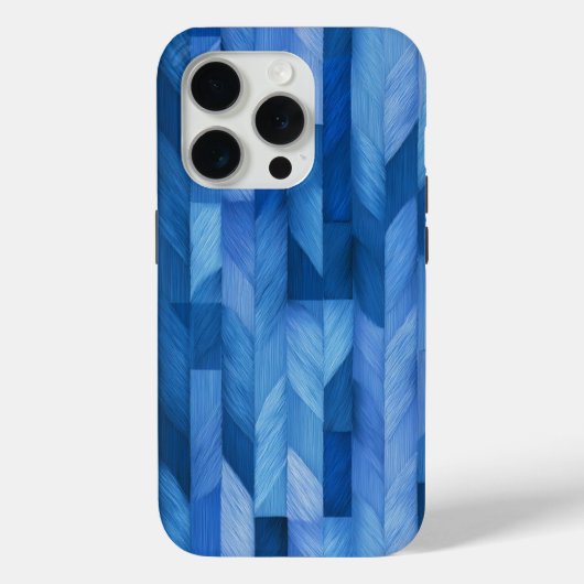 Blauwe geometrische telefoonhoes – Modern abstract Case-Mate iPhone Case (Achterkant)