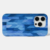 Blauwe geometrische telefoonhoes – Modern abstract Case-Mate iPhone Case (Achterkant (horizontaal))