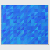 Blauwe Geometrische Verjaardag Giftwrap voor Hem Cadeaupapier (Vlak)