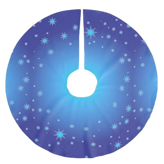 Blauwe geometrische vormen kerstboom rok (Voorkant)