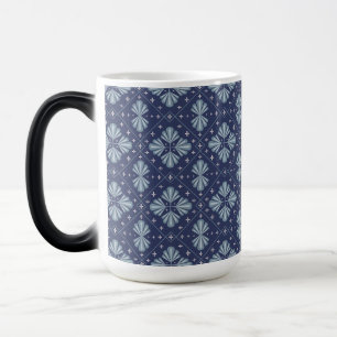 Blauwe geometrische vormen Patroon Magische Mok