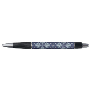Blauwe geometrische vormen Patroon  Pen