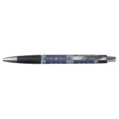 Blauwe geometrische vormen Patroon Pen (Achterkant)