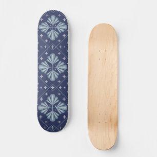 Blauwe geometrische vormen Patroon  Persoonlijk Skateboard