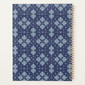 Blauwe geometrische vormen Patroon  Planner (Achterkant)