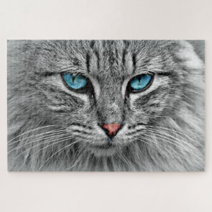 Blauwe geoogste kat - legpuzzel