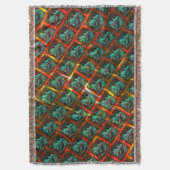 Blauwe "geparkeerde ogen", vierkant, kras of rood  deken (Voorkant Verticaal)