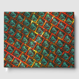 Blauwe "geparkeerde ogen", vierkant, kras of rood  gastenboek