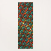 Blauwe "geparkeerde ogen", vierkant, kras of rood  yogamat (Achterkant)