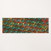 Blauwe "geparkeerde ogen", vierkant, kras of rood  yogamat (Voorkant (horizontaal))