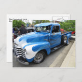 Blauwe Gepersonaliseerd wagen Briefkaart (Voorkant / Achterkant)