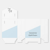 Blauwe gepersonaliseerde baby jongen douche bedankdoosjes (Ongevouwen)