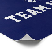 Blauwe gepersonaliseerde basketbal senioren avond  poster (Hoek)