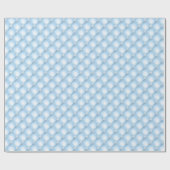 Blauwe Gepluimde Parels Cadeaupapier (Vlak)