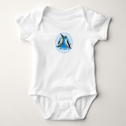 Blauwe gepootte borrelvogels t-shirt (Voorkant)