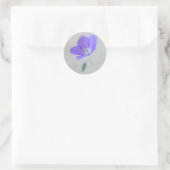 Blauwe Geranium Ronde Sticker (Tas)