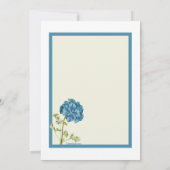 Blauwe Geranium Verjaardagsuitnodiging Kaart (Achterkant)