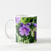 Blauwe geraniumfoto koffiemok (Links)