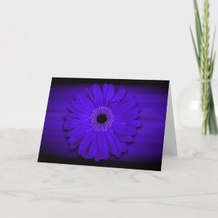 Blauwe Gerber Daisy Custom Blank Inside Personaliz Bedankkaart