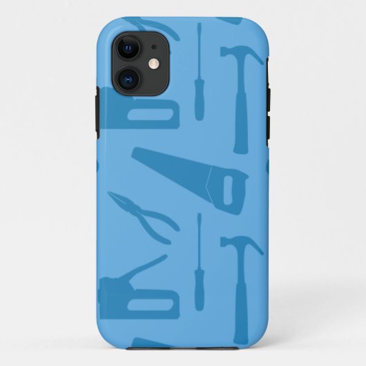 blauwe gereedschappen deksel van telefoonhuls Case-Mate iPhone case (Achterkant)