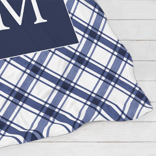 Blauwe geruite deken