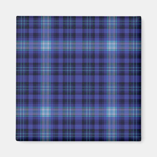 Blauwe geruite magneet (Voorkant)