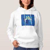 Blauwe geschenkdoos met geel en Aqua-lint Hoodie (Voorkant)