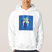 Blauwe geschenkdoos met geel en Aqua-lint Hoodie (Voorkant)
