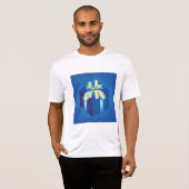 Blauwe geschenkdoos met geel en Aqua-lint T-shirt (Voorkant volledig)