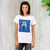 Blauwe geschenkdoos met geel en Aqua-lint T-shirt