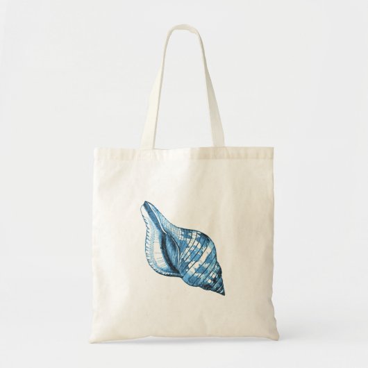 Blauwe geschenken aan het strand van de schelpzee  tote bag (Voorkant)