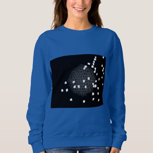 Blauwe Gescheurde Sweatshirt (Voorkant)
