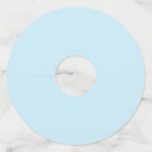 Blauwe Gesimuleerde Marmeren Print Wijn Glas Label (Achterkant)