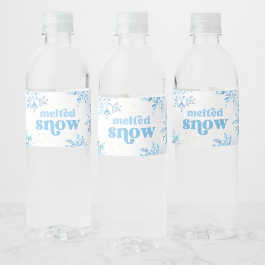 Blauwe Gesmolten Sneeuw Waterfles Labels Etiket (Flessen)