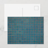 blauwe gespikkelde tegels briefkaart (Voorkant / Achterkant)