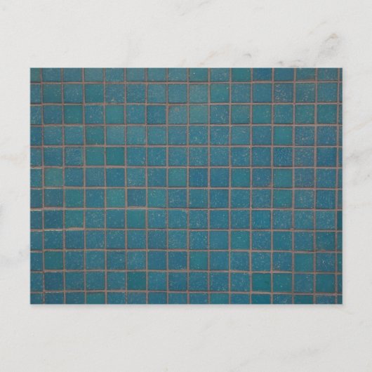 blauwe gespikkelde tegels briefkaart (Voorkant)