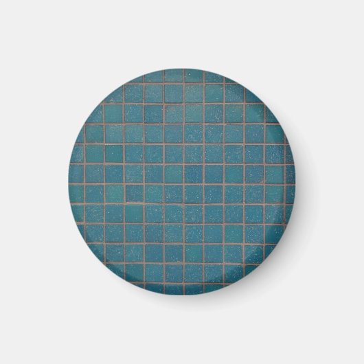 blauwe gespikkelde tegels magneet (Voorkant)