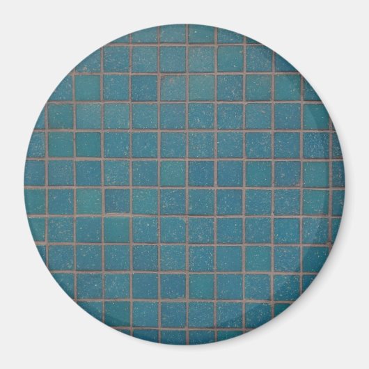 blauwe gespikkelde tegels magneet (Voorkant)