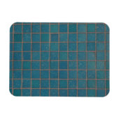 blauwe gespikkelde tegels magneet (Horizontaal)
