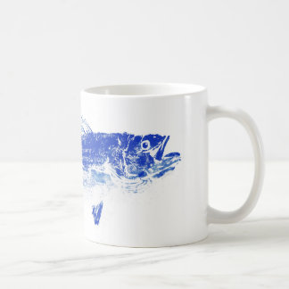 blauwe gestreepte baars koffiemok