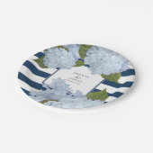 Blauwe, gestreepte brandkranen, met handdop papieren bordje (Gekanteld)