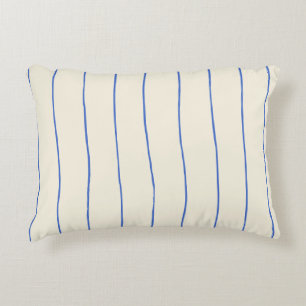 Blauwe gestreepte kussenhoes – Zachte Crème decora Accent Kussen