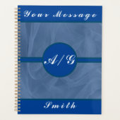 Blauwe getextureerde afdruk van textiel - Elke kle Planner (Voorkant)