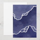 blauwe getijden feestdagenkaart (Voorkant / Achterkant)