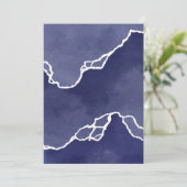 blauwe getijden feestdagenkaart (Staand voorkant)