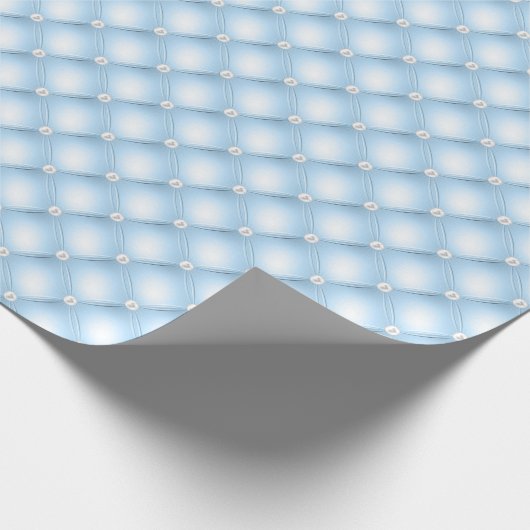 Blauwe getufte parels cadeaupapier (Hoek)