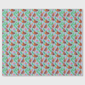 Blauwe gevleugelde Blauwgroen eenden in een moeras Cadeaupapier (Vlak)