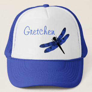 Blauwe gevleugelde libel trucker pet
